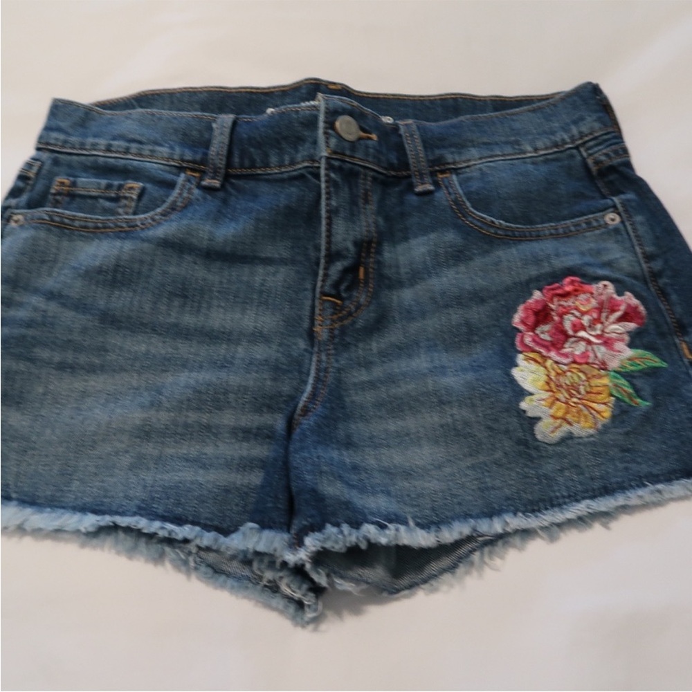 Old Navy Flower Patch Cutoff Shorts, Denim Short, Size 4